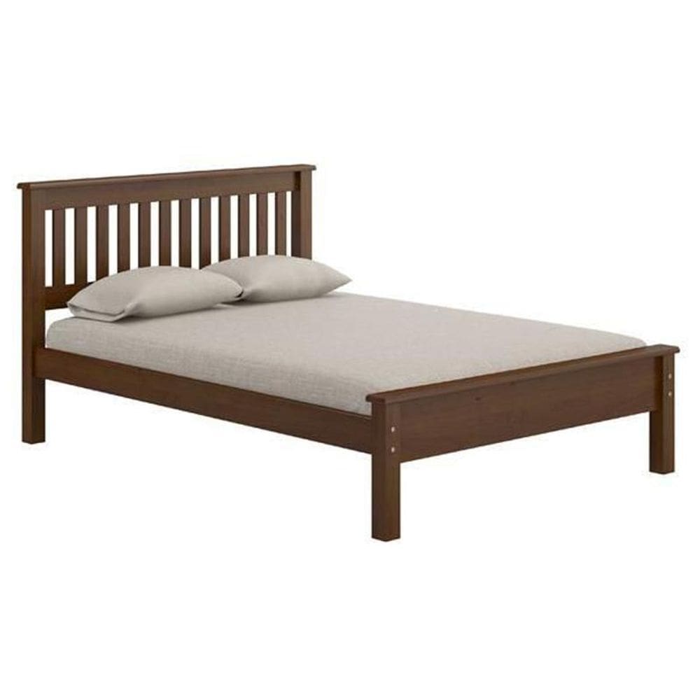 Cama Casal de Madeira Castanho Acetinado - Piratini