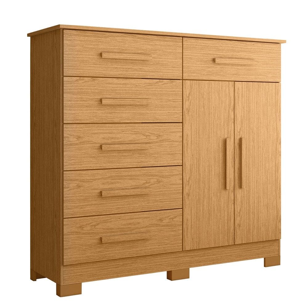Cômoda Para Quarto 2 Portas 124cm Ester A02 Cinamomo - Mpozenato