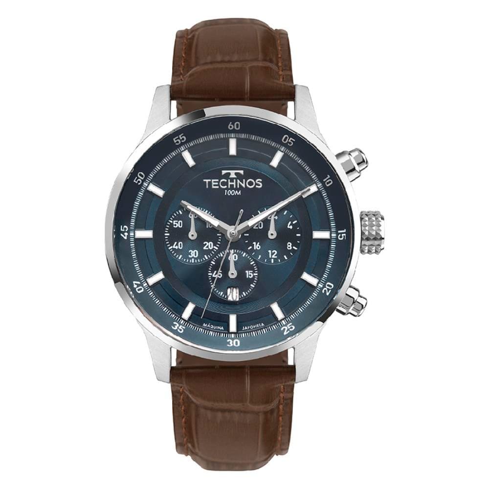 Relógio Technos Masculino Ref: Js25bcq/0a Cronógrafo Prateado