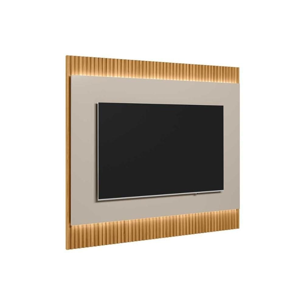 Painel Home p/ TV até 70 Pol SP 180x148cm Tauari/Off White Fosco - Linea Brasil