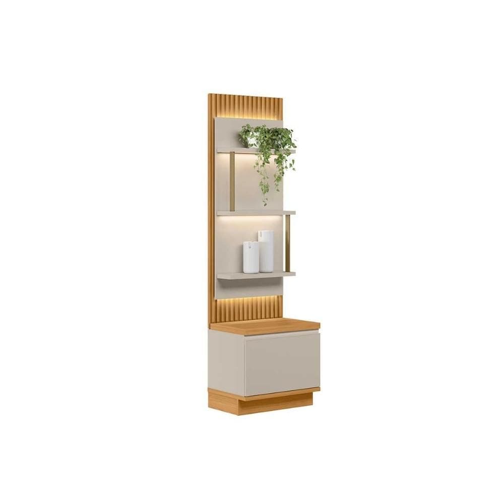 Módulo SP 58cm p/ Painel de Sala Tauari/Off White Fosco - Linea Brasil