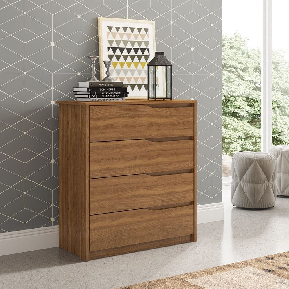 Cômoda com 4 Gavetas Átria Amêndola Touch Demóbile