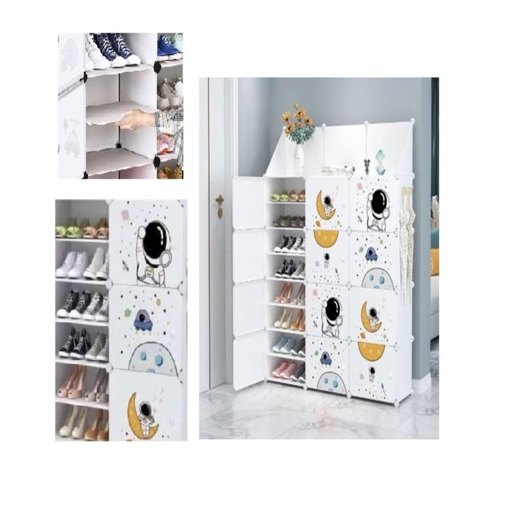 Armário Infantil Modular com 12 Portas e 25 Prateleiras