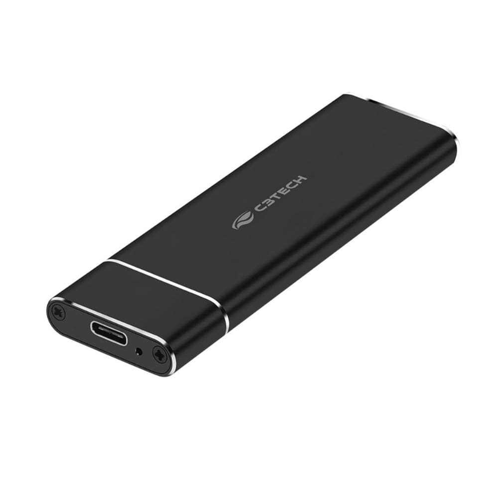 Case para SSD M.2 NVMe - USB-C - Cabo Incluso - Preto - C3Tech CH-M200