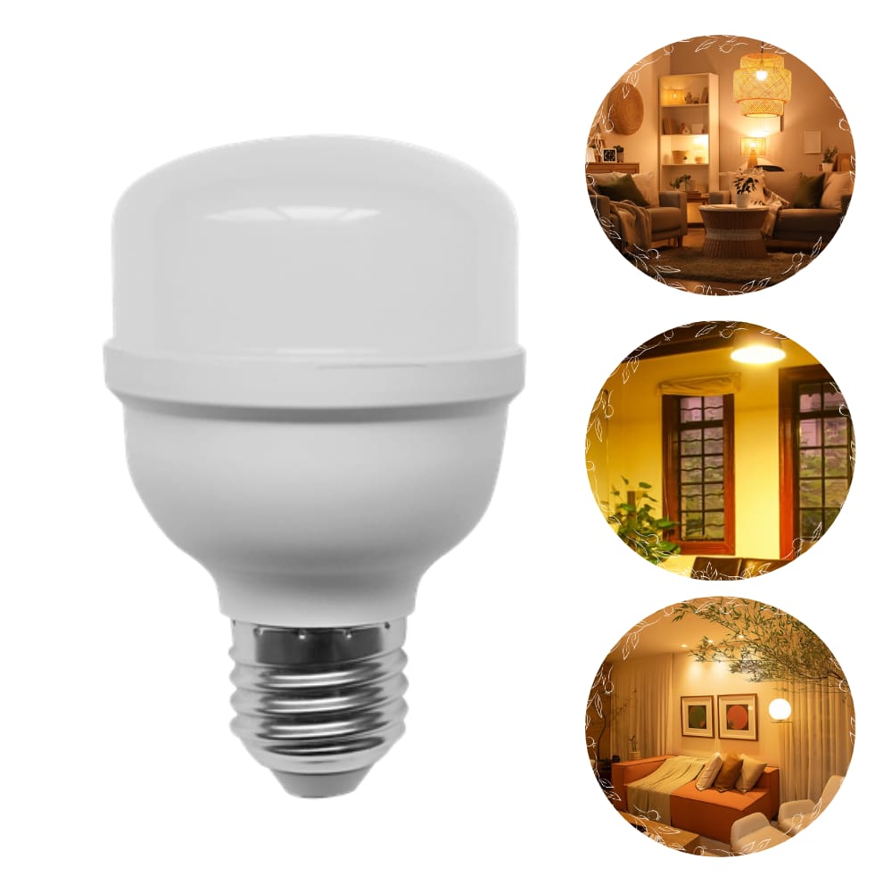 Lâmpada LED Globe 20W Alta Potência 3000K Branco Quente E27 Bivolt Kian – Luz Amarela