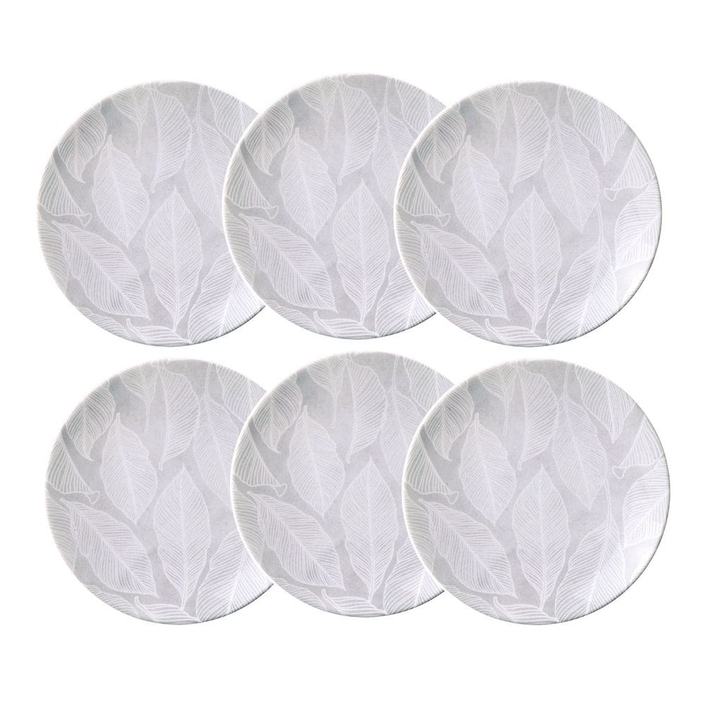 Prato de Sobremesa Porcelana Decorada Arbo 19cm 6 Unidades - Tramontina 96580/071