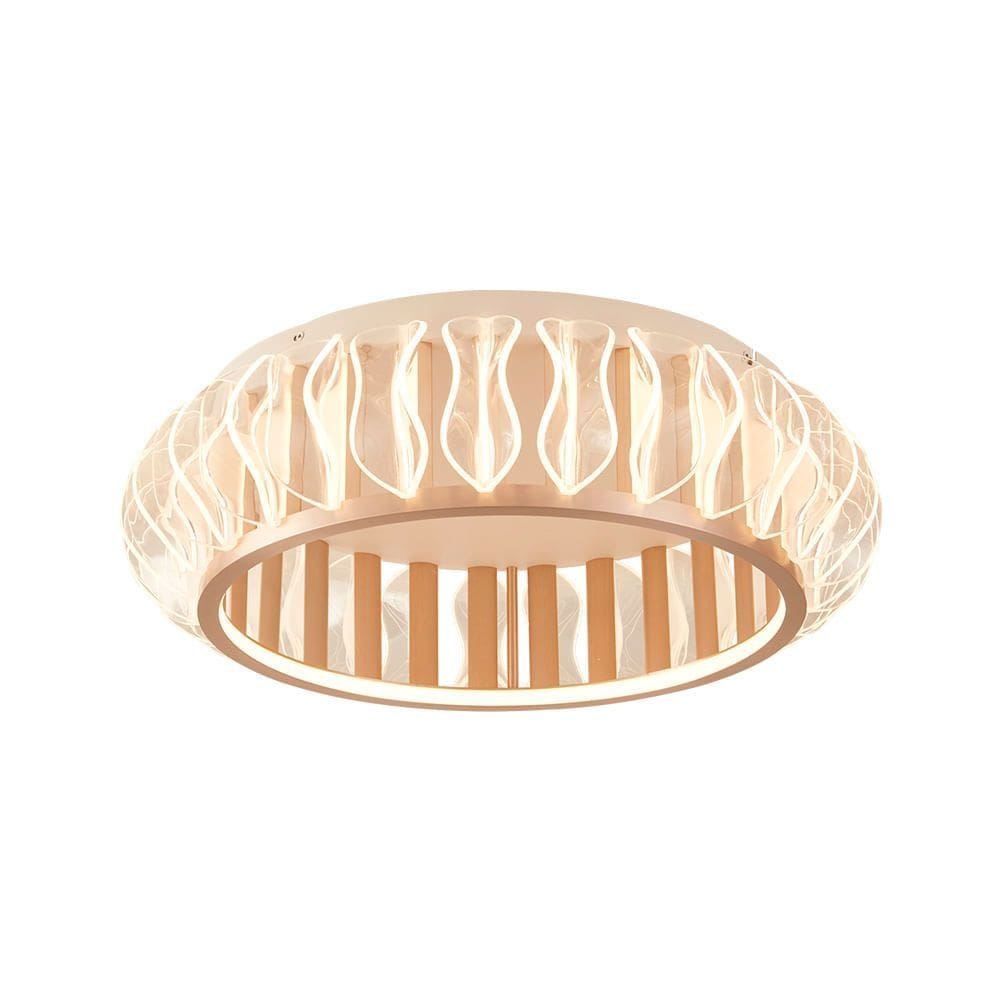 Plafon Nordecor Wavy 2948 Led Bivolt Ouro Champagne