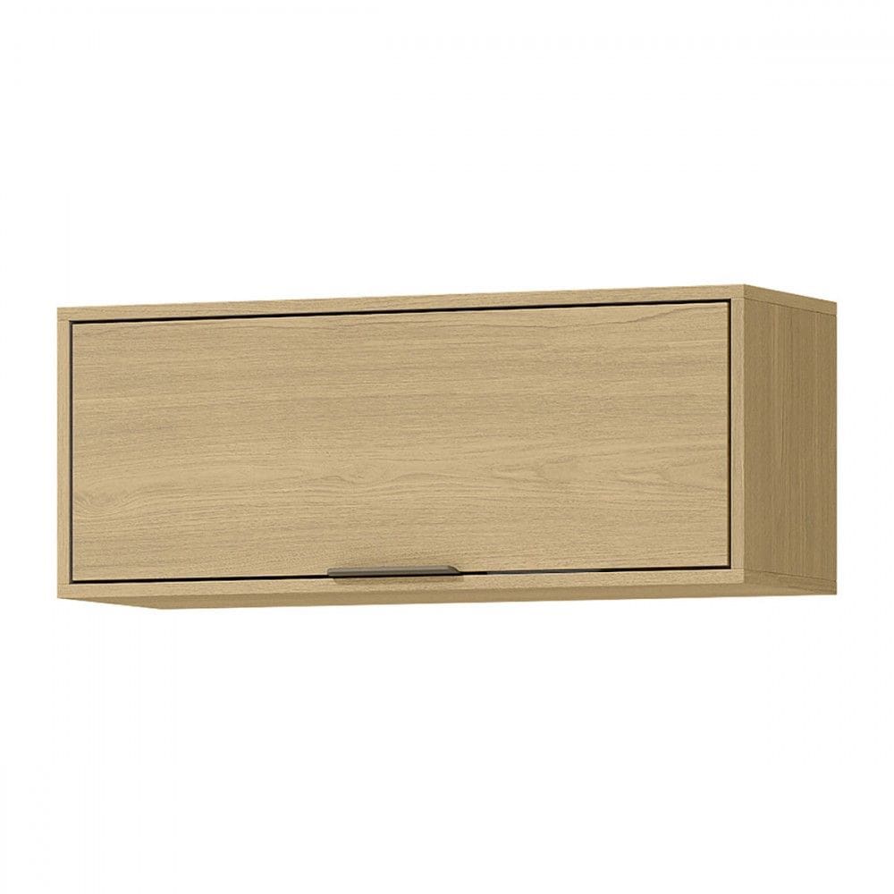 Armário Aéreo de Cozinha 80 Cm Estela 1 Porta Basculante Castanho - Pnr Móveis