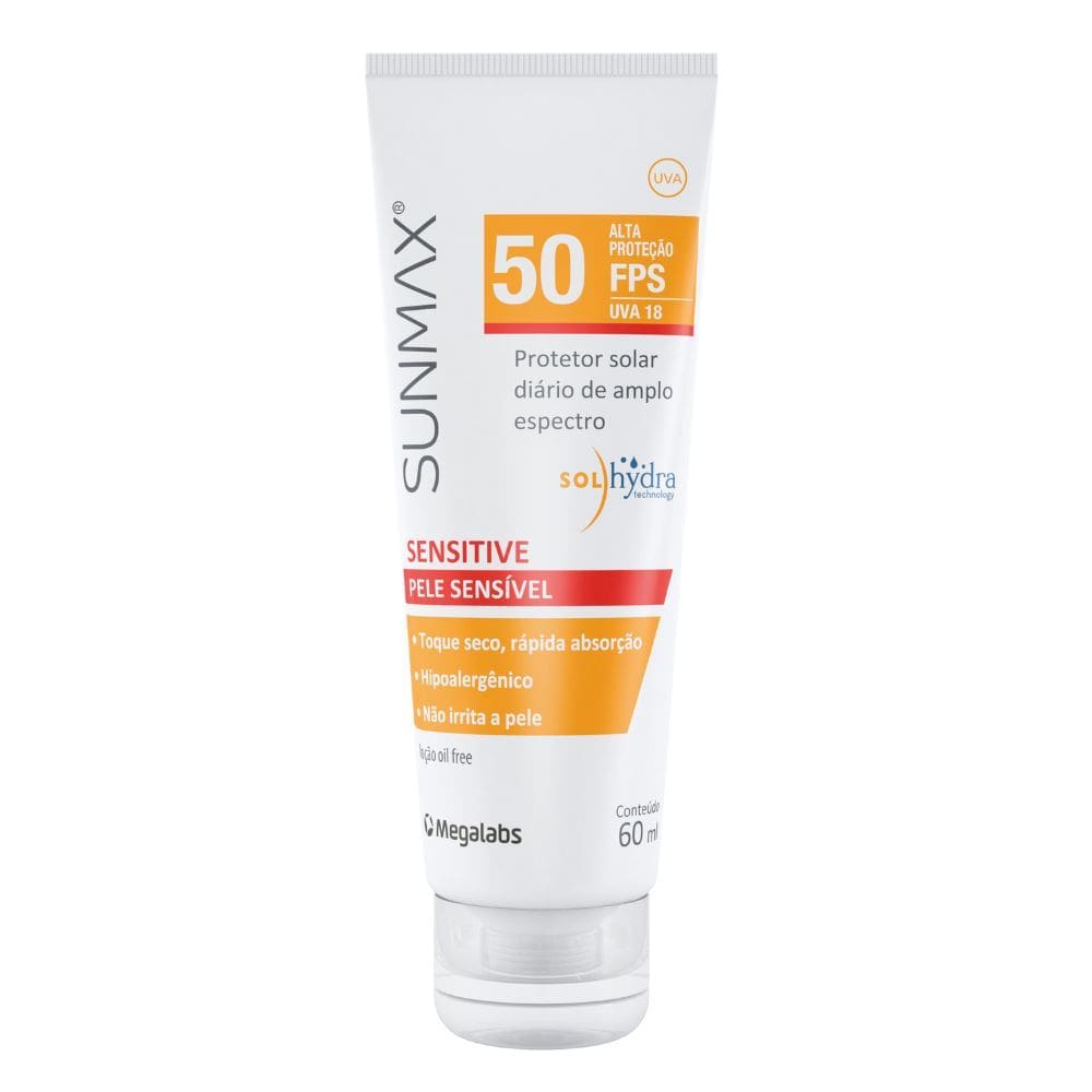 Protetor Solar Sunmax Sensitive FPS 50 Loção Oil Free 60ml