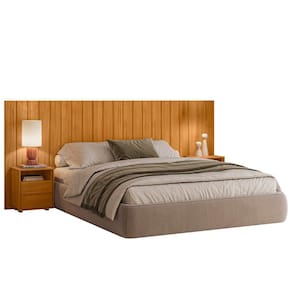 Cabeceira de Cama Extensível com Mesa de Cabeceira MDF Fiori