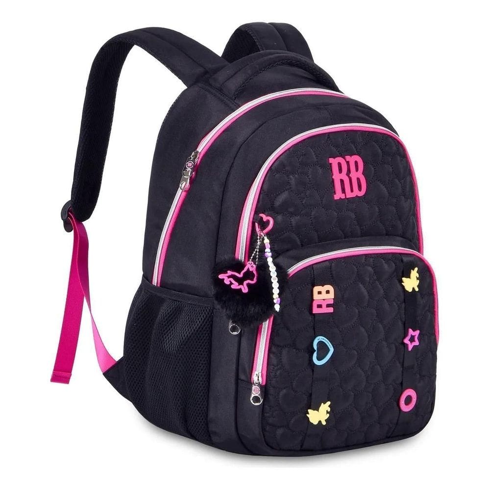Mochila Escolar Rebecca Bonbon Preta Rb24580