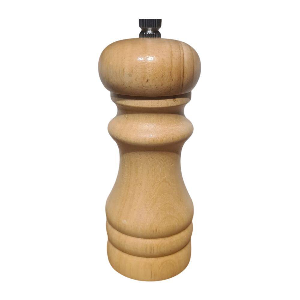 Moedor Manual de Pimenta Tempero Sal Grosso Em Madeira Bambu Profissional Culinária Cozinha