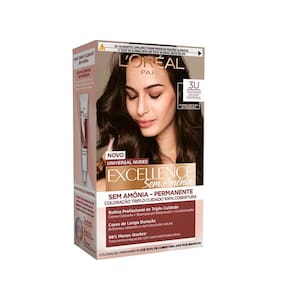Tintura Universal Nudes Excellence L`oréal Paris 3U Castanho Escuro Universal