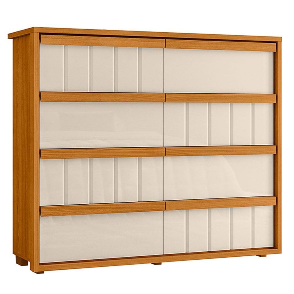 Cômoda Grande 8 Gavetas 100% MDF Ripada Talita