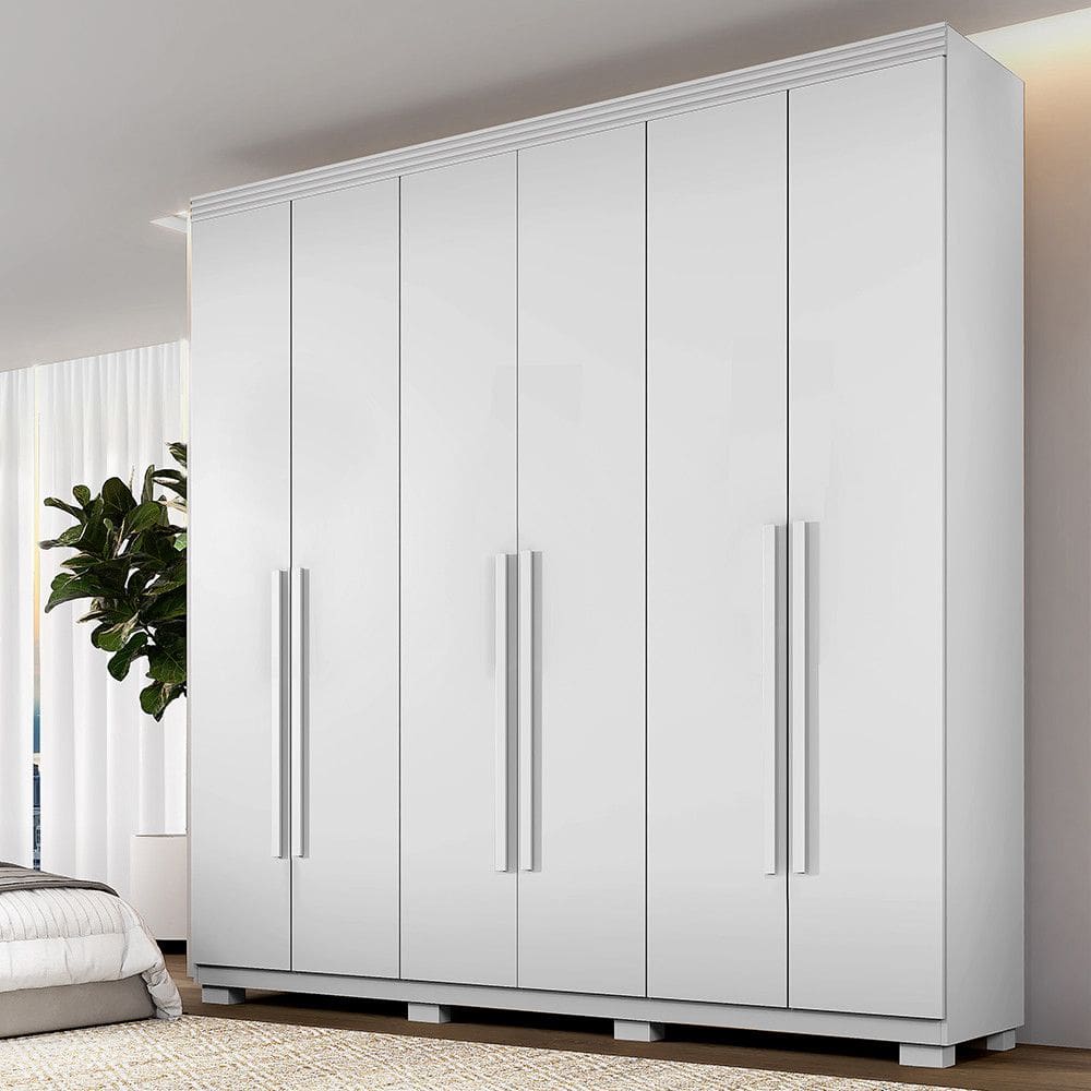 Guarda Roupa Casal 6 Portas com Pés Moscou Benetil