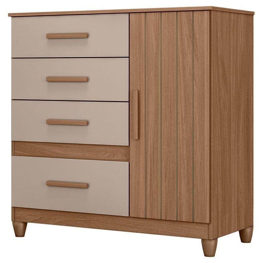 Cômoda Sapateira Vênus Carvalho Fendi Com Pés - Moval