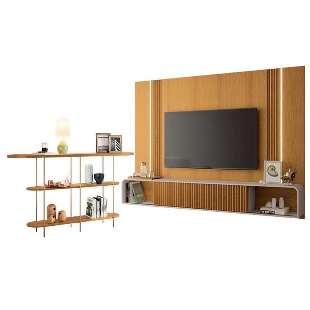 Home Suspenso Cinamomo Off White E Aparador Infinity Cinamomo- Hb Móveis