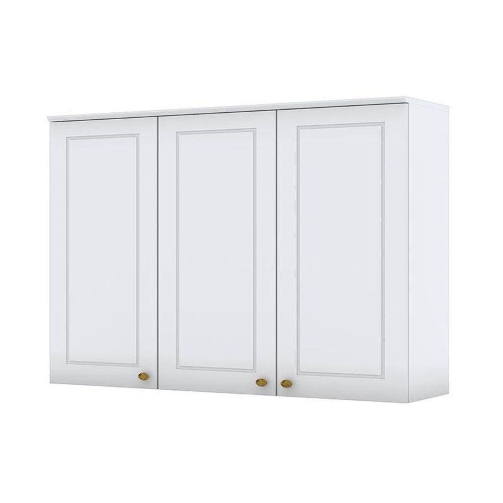 Armário Aéreo 3 Portas 120 Cm Americana Branco – Henn