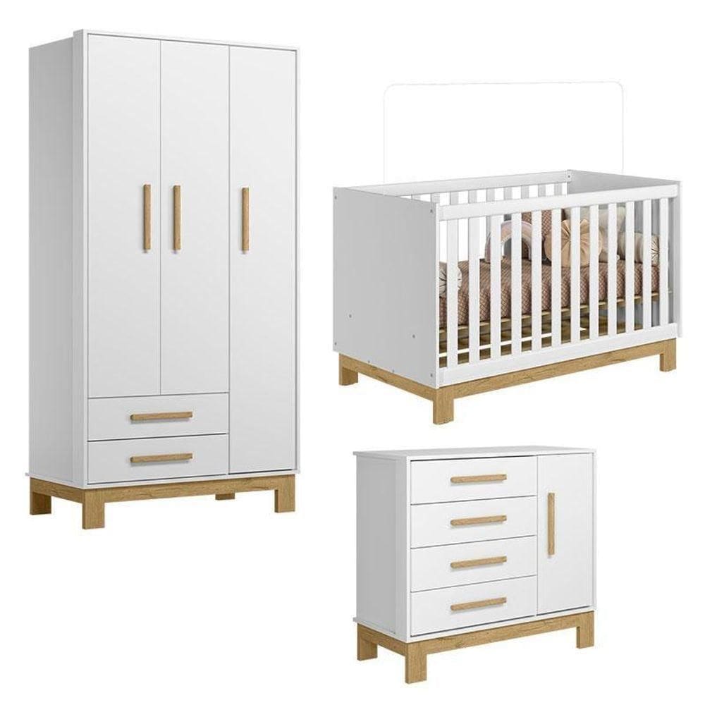 Quarto De Bebê Slim Branco Acetinado – Qmovi