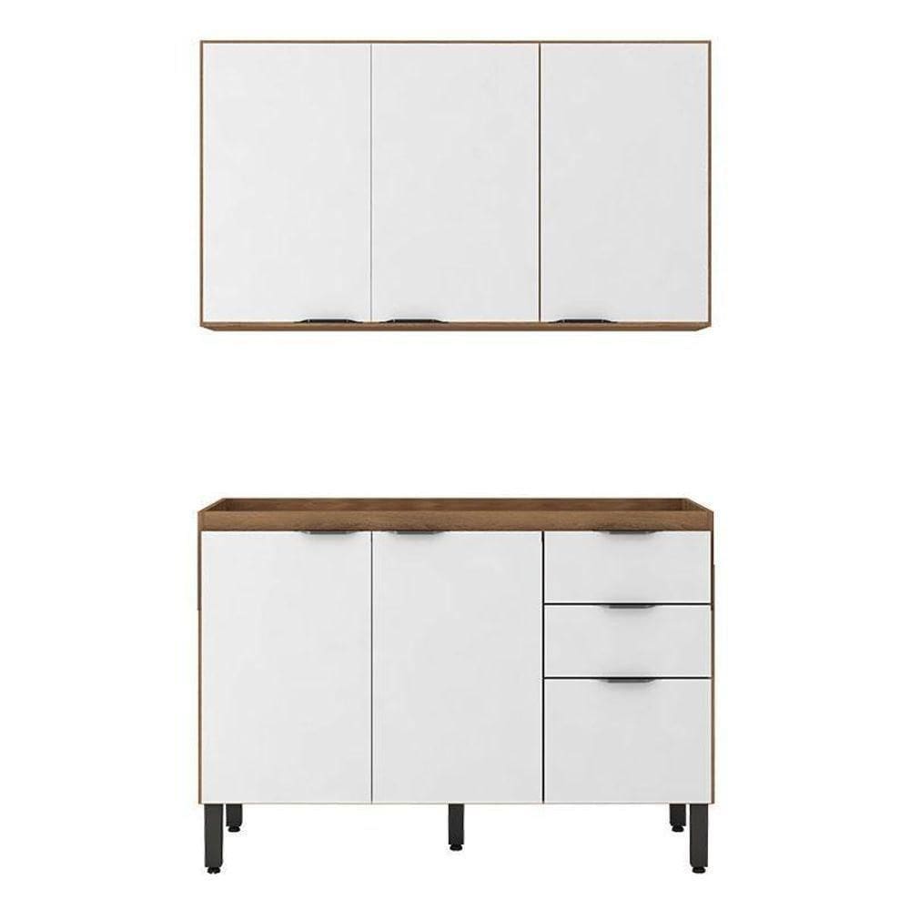 Cozinha Modulada Firenze Fi0009 Amêndola Branco - Demóbile