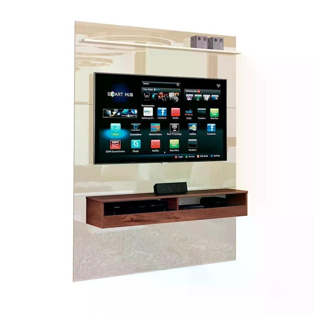 Painel Para Até 50 Polegadas Off White E 120cm