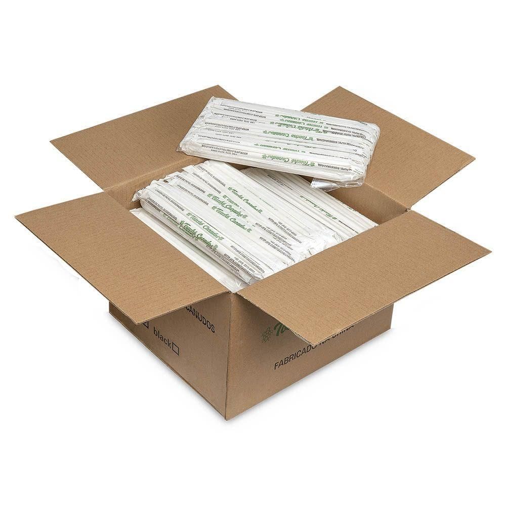 Kit 1000 Canudo De Papel Shake Suco Branco