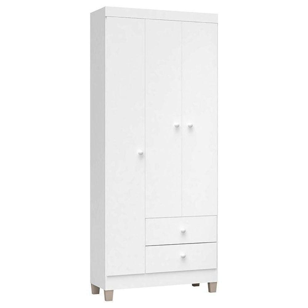Guarda Roupa Infantil Ternura Baby 3 Portas Branco – Incorplac