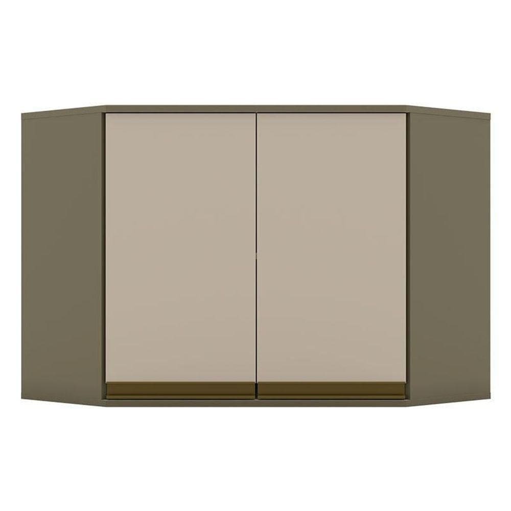 Armário Aéreo évelin Canto Obliquo 2 Portas 67 Cm Duna Cristal – Henn