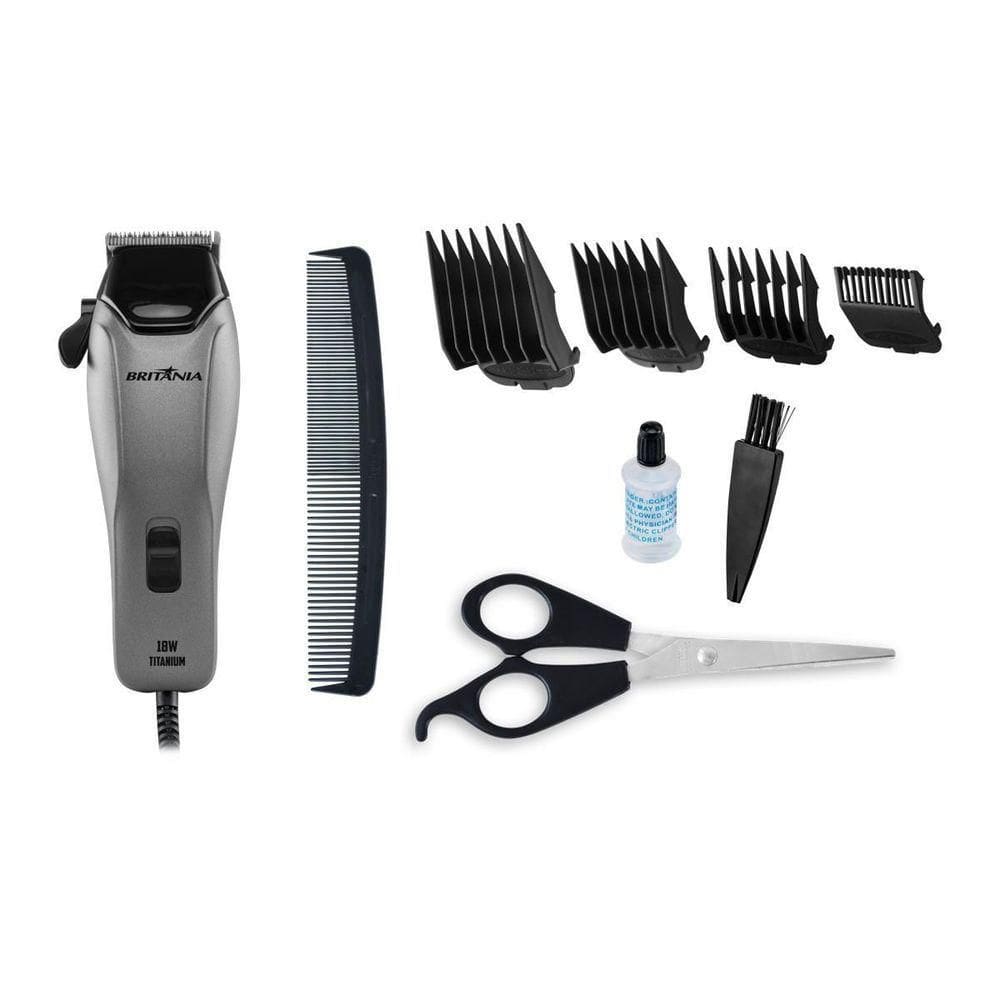 Cortador De Cabelos Britânia BCR18T Titanium 18W110V