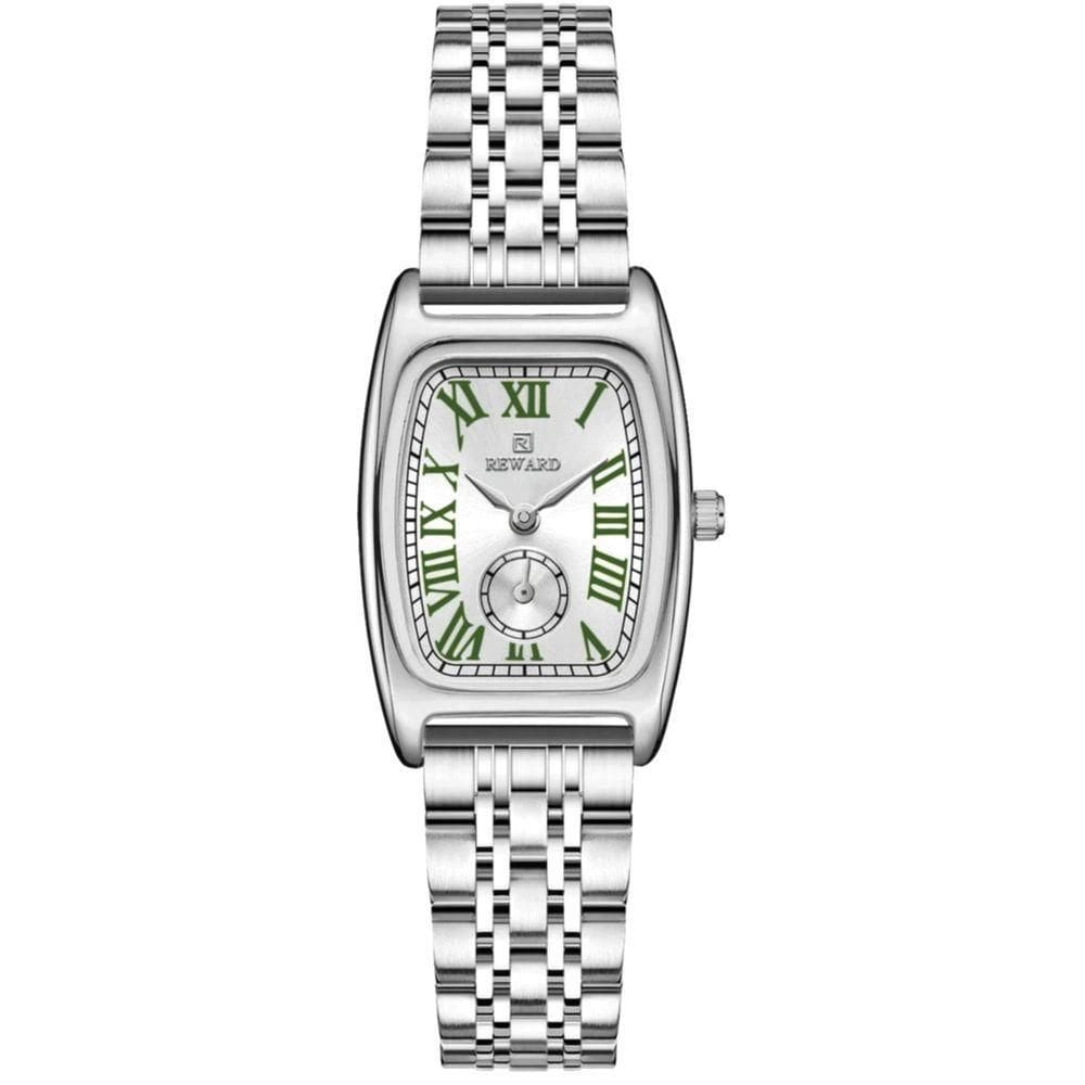 Relógio Feminino Vintage Pulseira Em Aço Mostrador Elegante Casual à Prova D´agua Prata