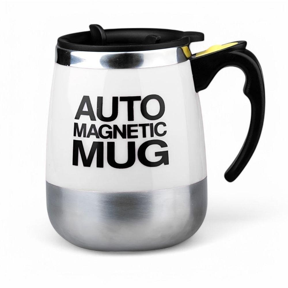 Caneca Misturadora Copo Mixer Magnético 400ml Recarregável Stirring Mug Xícara Elétrica - Branco