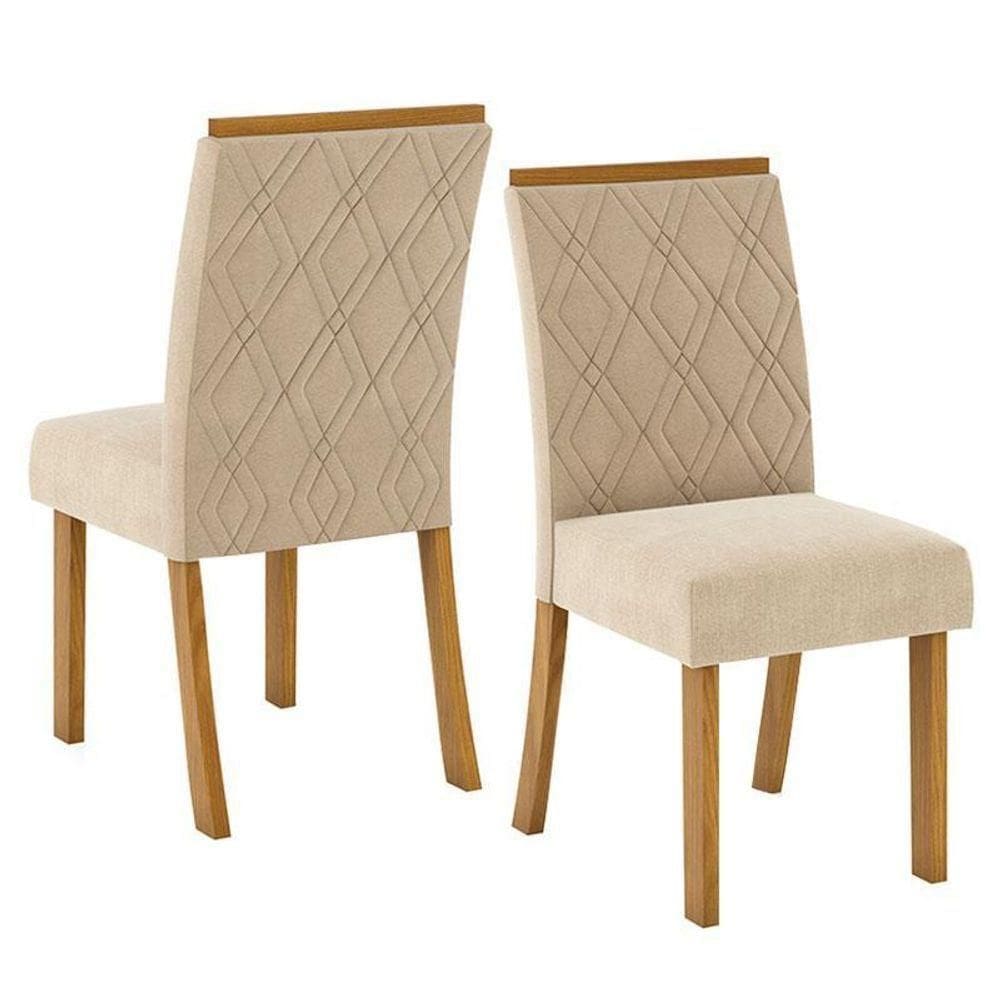 Cadeira Para Mesa De Jantar Melissa Kit 02 Peças Linho – Henn
