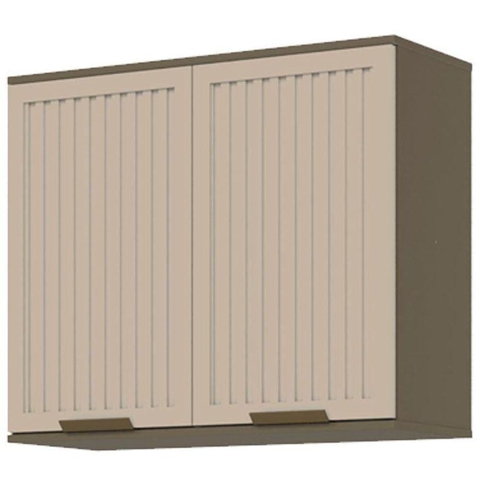 Armário Aéreo 2 Portas Ripado 80 Cm Connect Duna Cristal – Henn