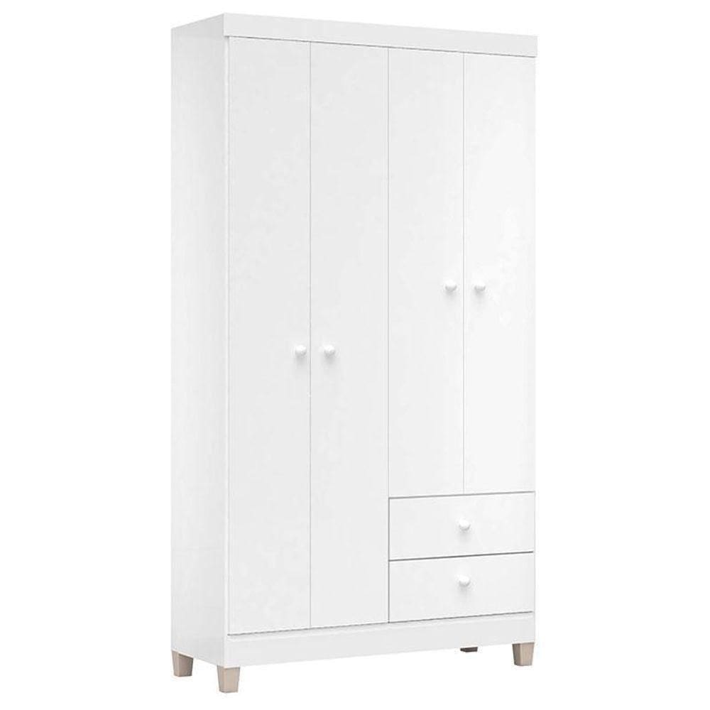 Guarda Roupa Infantil Ternura Baby 4 Portas Branco – Incorplac