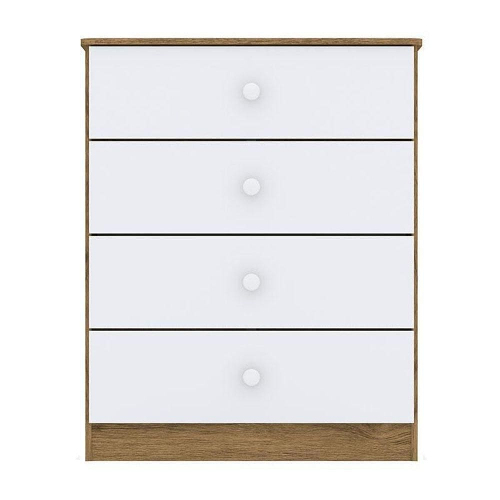 Cômoda Infantil Amarelinha Rústico Branco – Henn