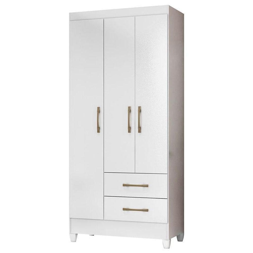Guarda Roupa Infantil Lima 3 Portas Branco - Moval