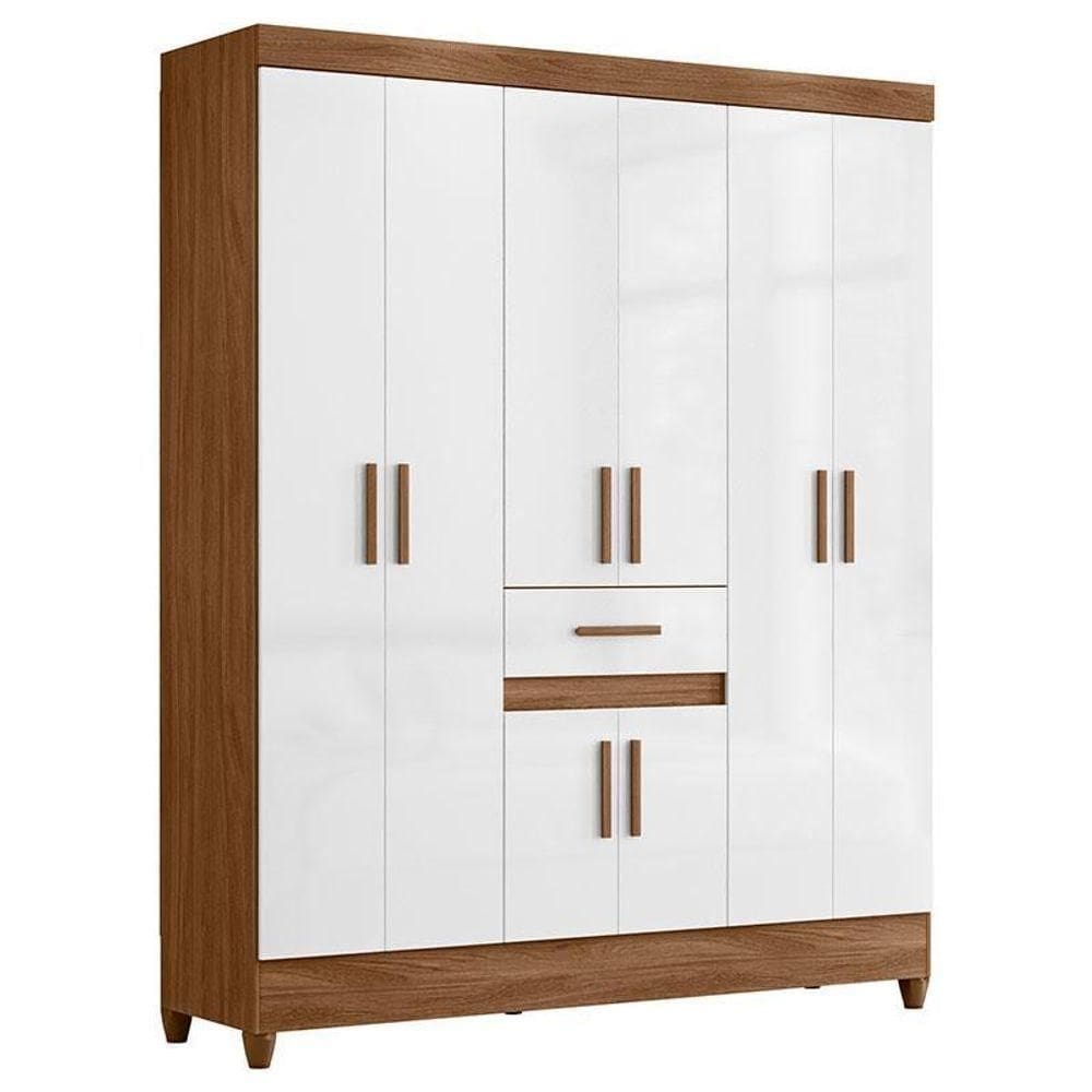Guarda Roupa Casal Portugal 8 Portas Branco - Moval