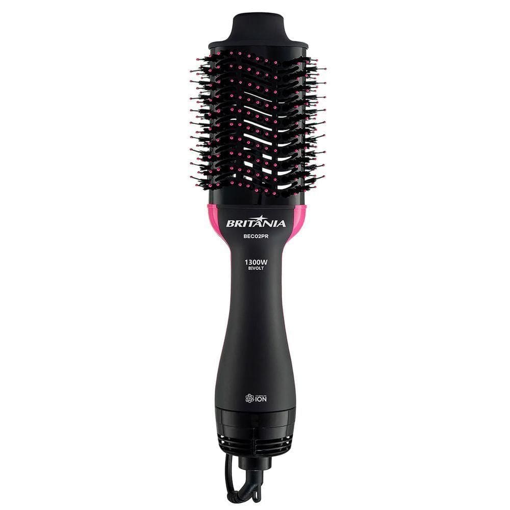 Escova Secadora Britânia 4 Em 1 1300W BEC02PR Bivolt
