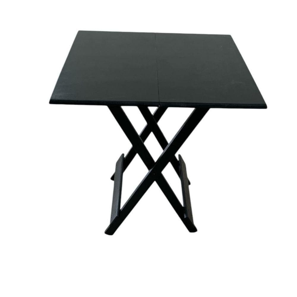 Mesa Dobrável Com Tampo Em Mdf Preto