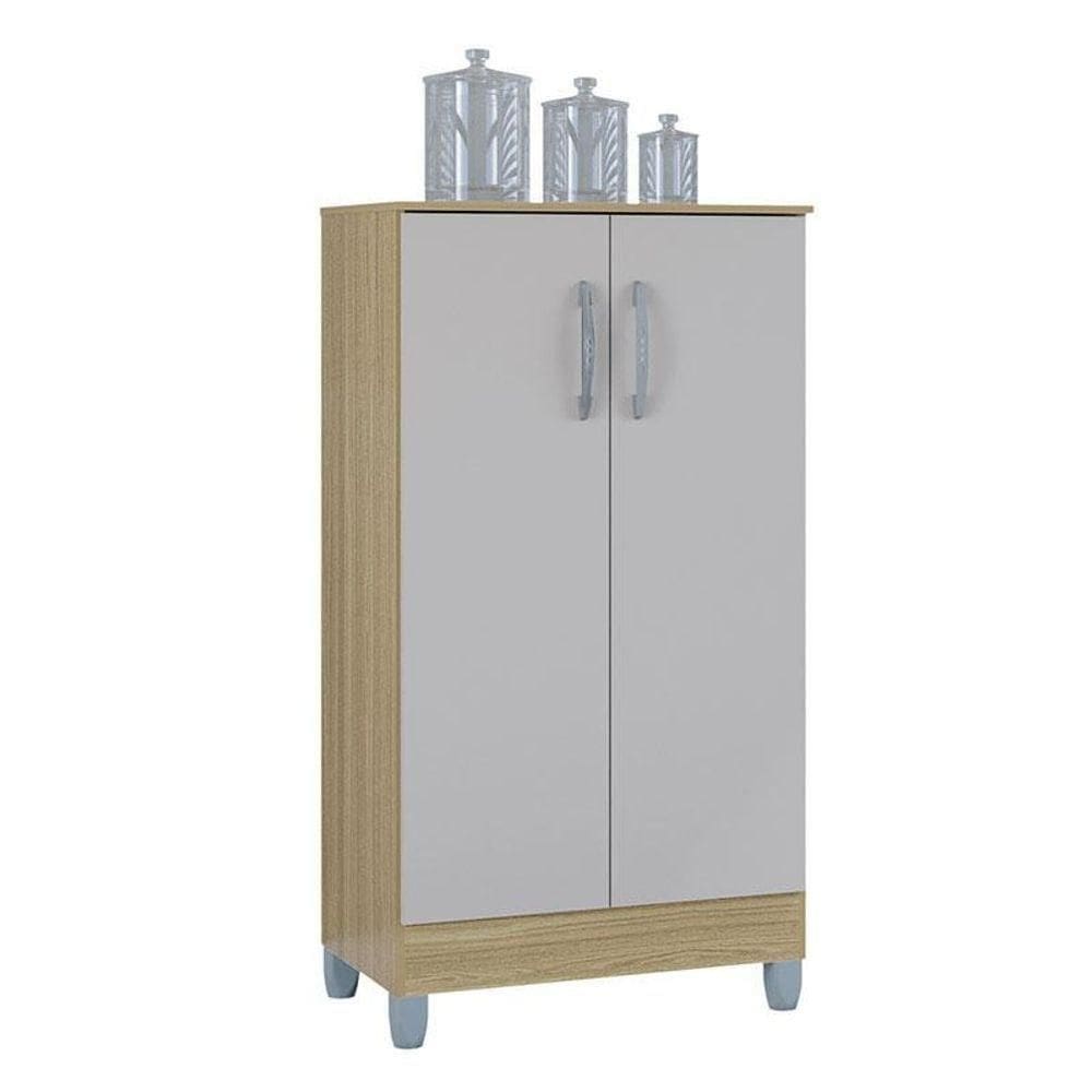 Armário Multiuso 2 Portas Pequeno Damasco Off White - Poquema