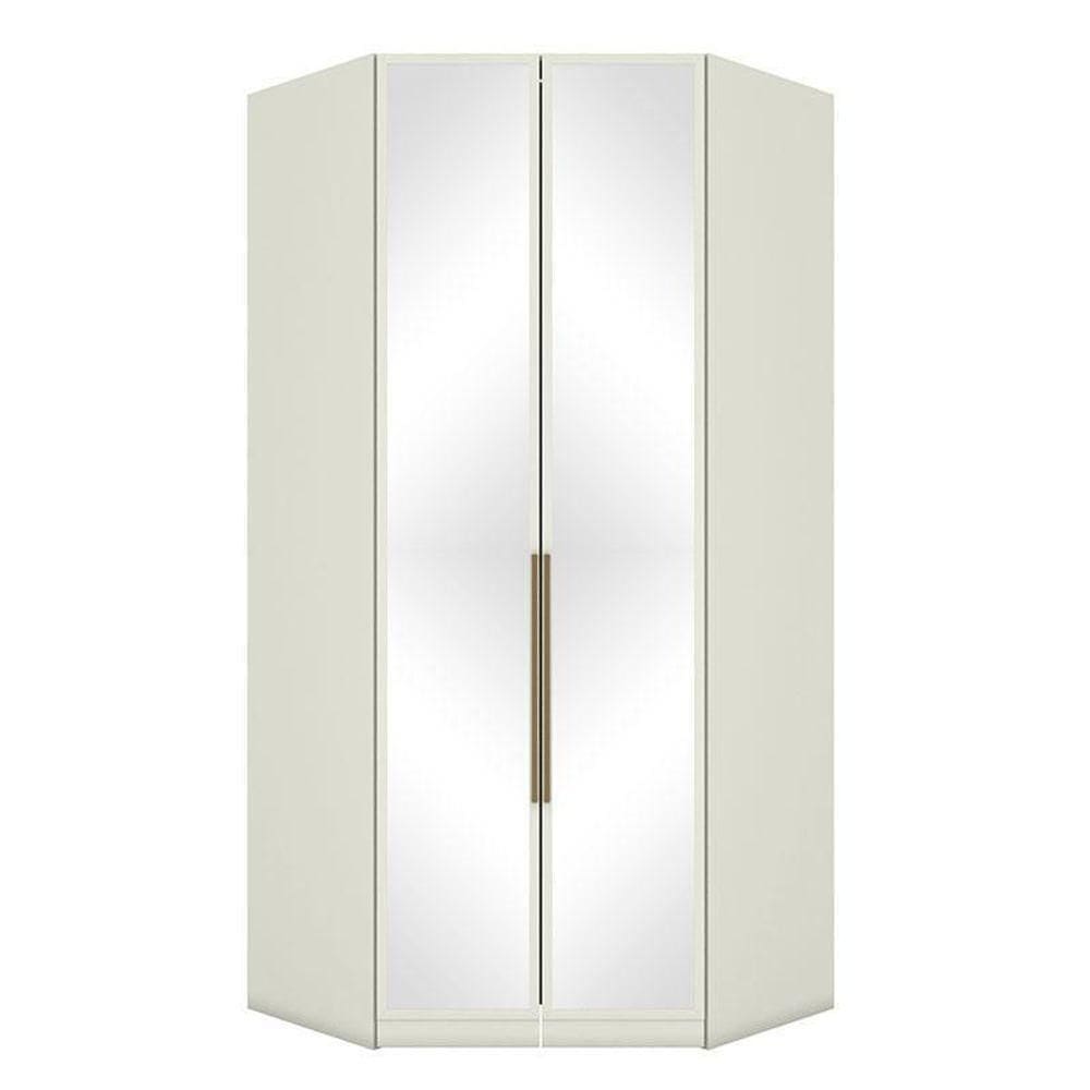 Armário De Canto Closet 2 Portas Com Espelhos Seletto Areia - Henn