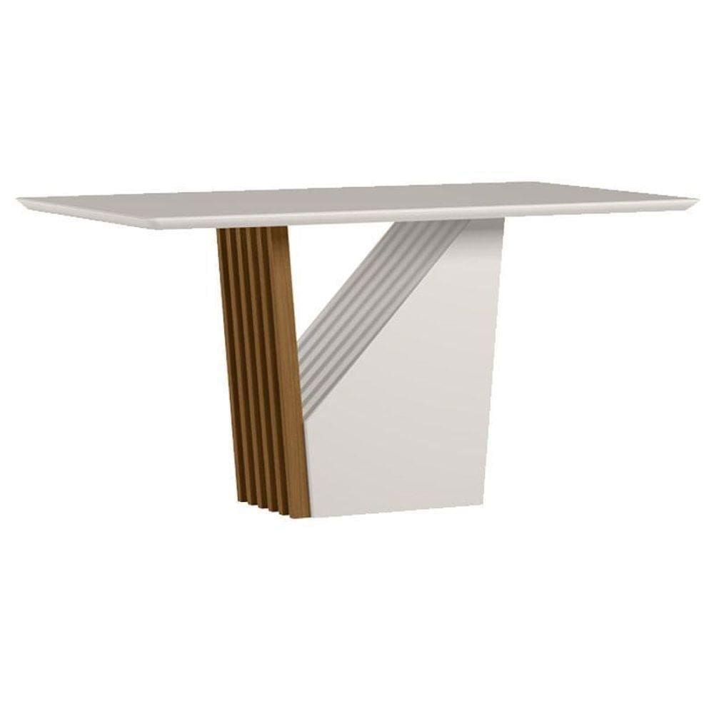 Mesa De Jantar 160x90 Cm Veneza Com Vidro Ype Off White – New Ceval
