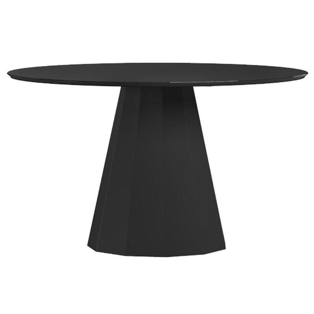 Mesa De Jantar 135x135 Cm Isis Com Vidro Preto – New Ceval