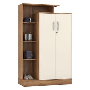 Armário Multiuso 2 Portas Com Chave Elite Amêndola Touch Off White – Demóbile