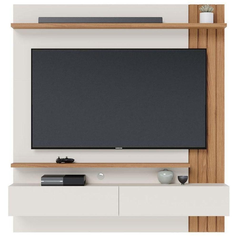 Painel Para Home Suspenso Juriti Off White Matte Freijó - Colibri