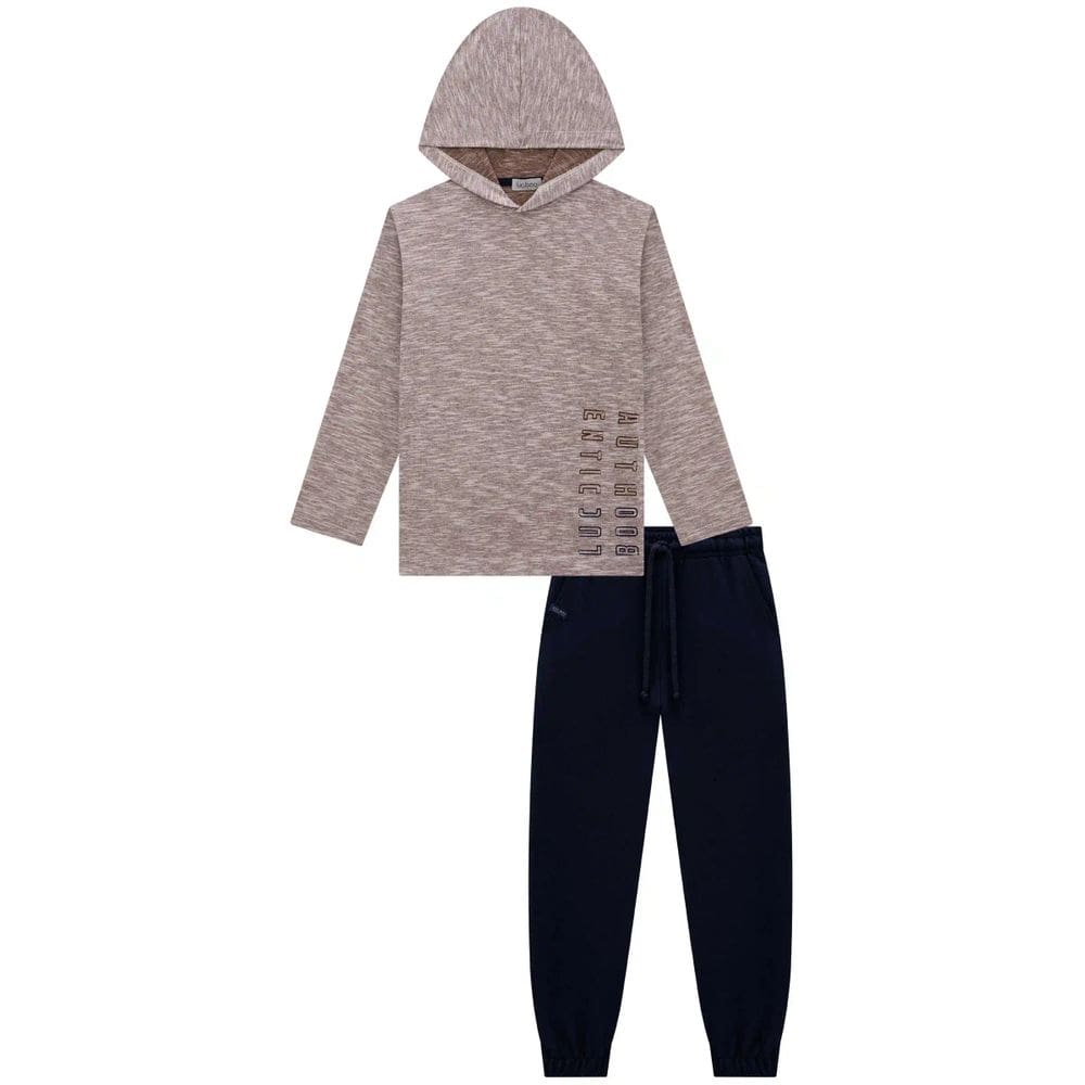 Conjunto Infantil Menino LucBoo Inverno Camiseta e Calça Joguer