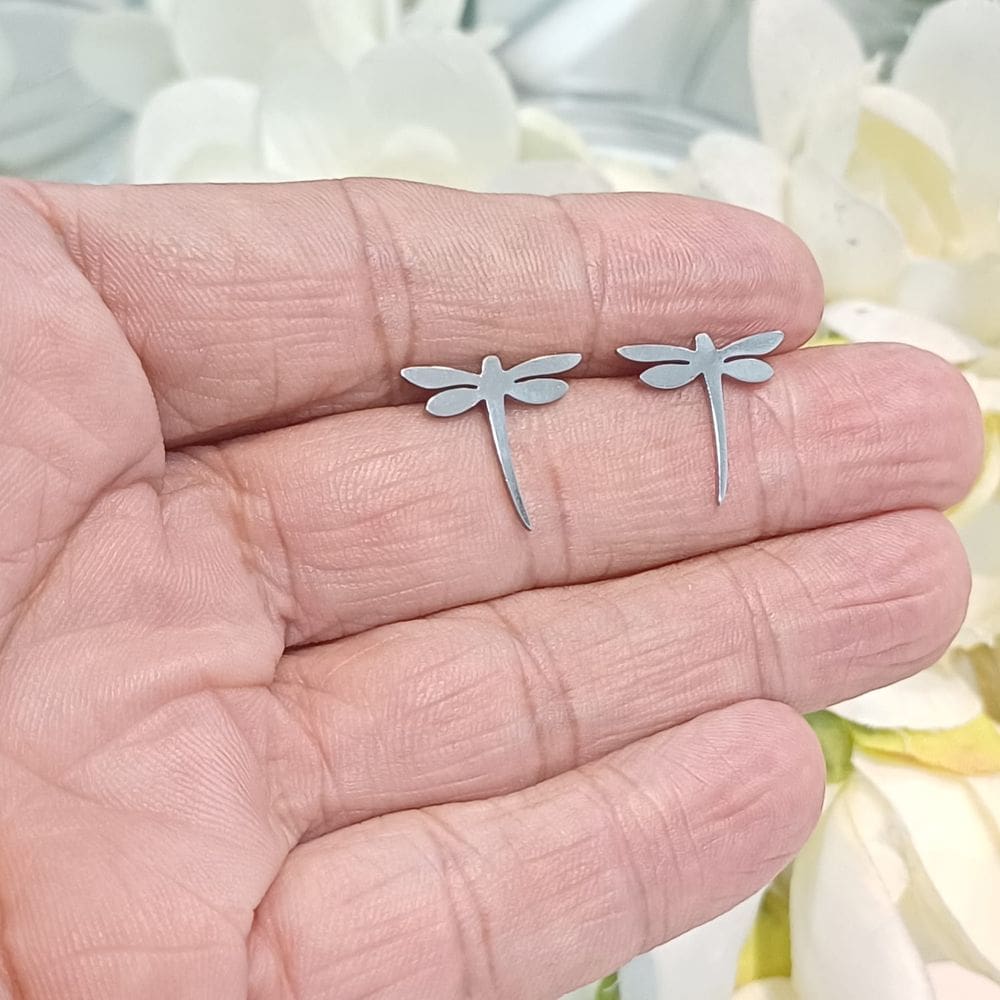 Brinco Feminino Libélula Aço Inoxidável Antialérgico
