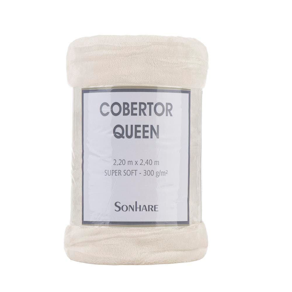 Cobertor Super Soft 300gr Queen 2,20x2,40m Off-White Sonhare