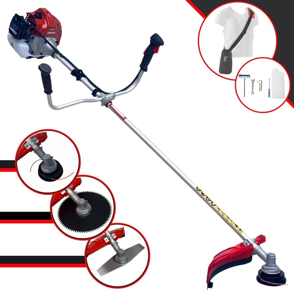 Roçadeira Multifuncional Kawashima BCJ431-L À Gasolina 43cc 10.000rpm 1,7HP de Potência Completo Com Lâmina Facão + Lâmina 80 Dentes + Carretel Nylon