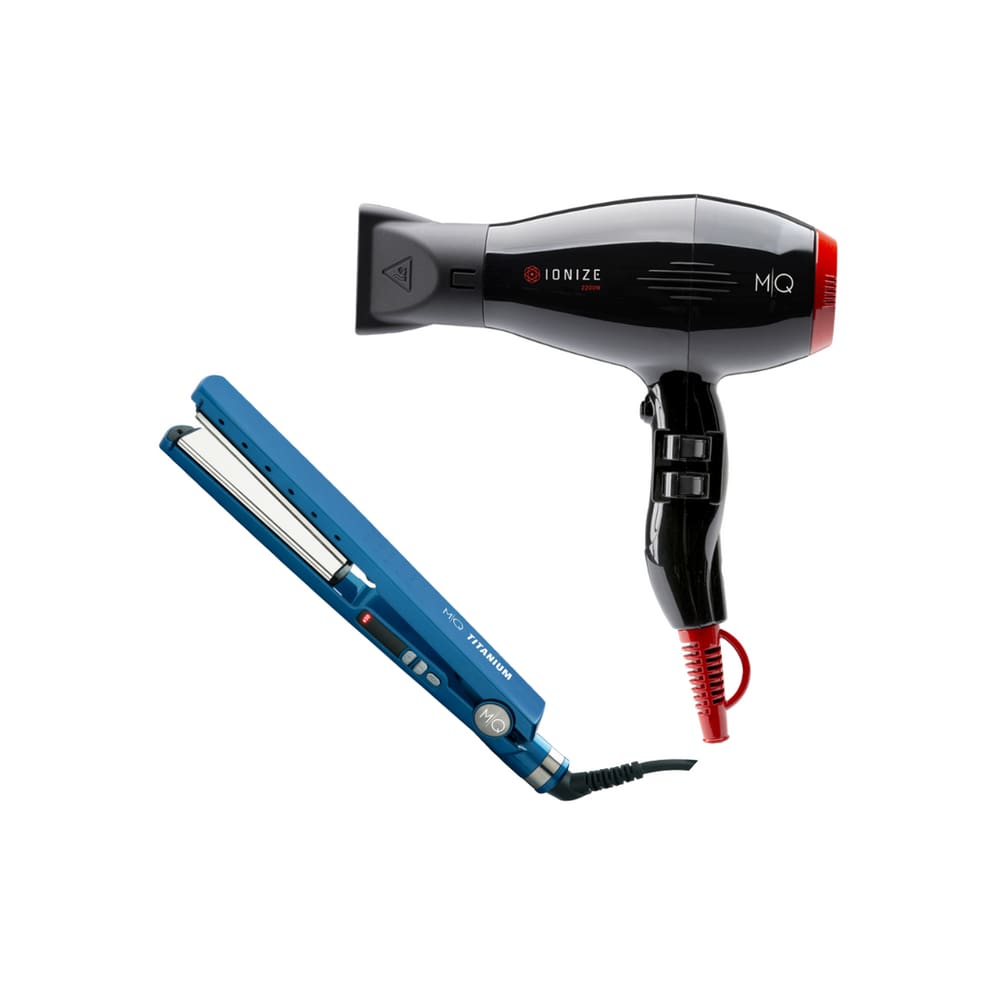 Kit Mq - Secador Ionize 2200W 220V + Chapinha Titanium Blue Bivolt